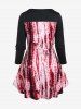 Gothic Harness Tie Dye Long Sleeves Tunic Top -  