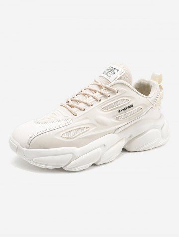 Zapatos de Deporte Grueso de Malla con Texto de Letras - WARM WHITE - EU 44