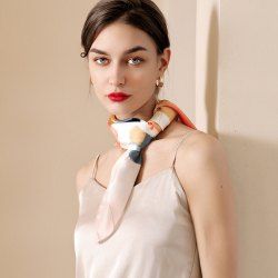 Foulard Carré Graffiti - Rose clair 