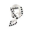 Foulard Moulant à Imprimé Cœur avec Ruban - Blanc 