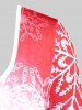 Plus Size Graphic Snowflake Print Christmas T-shirt -  