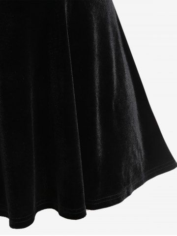 Plus Size Velvet Plaid T-shirt