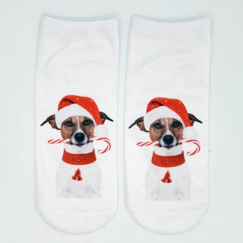 Christmas Puppy 3D Digital Print Socks
