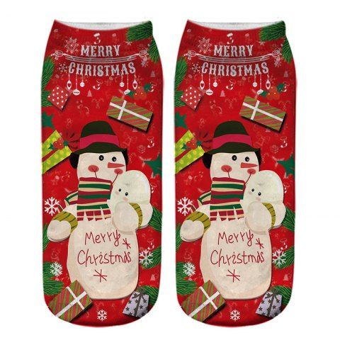 Christmas Snowman 3D Digital Printing Socks