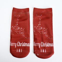Chaussettes de Noël à Imprimé 3D Numérique - Rouge 