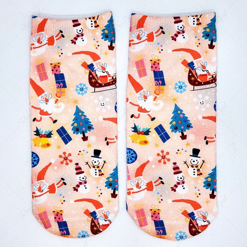 Trendy Christmas 3D Digital Printing Ankle Socks  