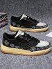 Chaussures de Planche à Imprimé Cachemire Fleur - Noir EU 44