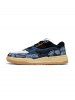 Mixed Media Paisley Floral Print Board Shoes -  