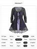 Plus Size Heather Cami Top And Skull Print Lace Tied Long Sleeve Top Set -  