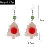 Boucles D'Oreilles Pendantes Sapin de Noël et Boule en Peluche - Multi 