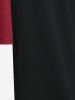 Robe Mi-Longue Asymétrique Gothique Bicolore de Grande Taille à Lacets - Noir 3x | US 22-24