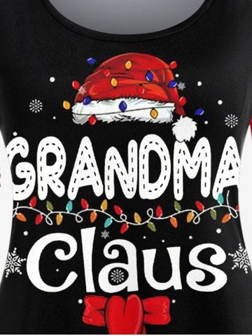 Plus Size Raglan Sleeve Graphic Print Christmas T-shirt