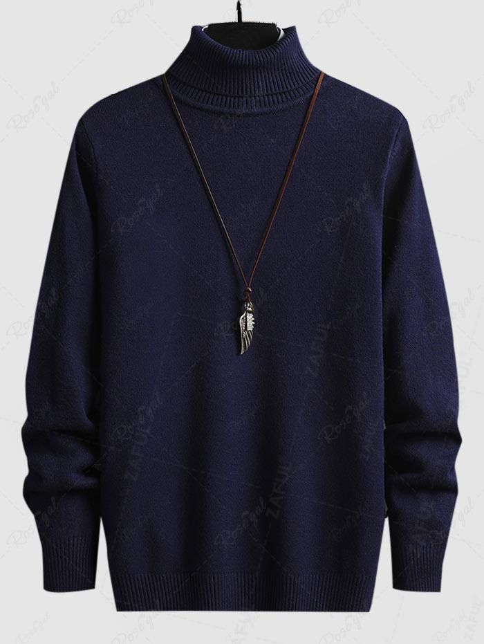 Outfits UNISEX Turtleneck Solid Color Skin Friendly Basic Pullover Sweater Warmth Winter Essentials Jumper  