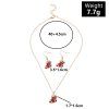 Ensemble de Collier et de Boucles D'Oreilles Pendants Bottes de Noël 2 Pièces - d'or 