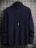 UNISEX Turtleneck Solid Color Skin Friendly Basic Pullover Sweater Warmth Winter Essentials Jumper -  