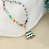 Collier avec Pendentif Sapin de Noël et Perles - Multi 