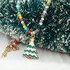Collier avec Pendentif Sapin de Noël et Perles - Multi 
