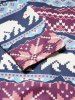 Tribal Animal Allover Print Flower Lace Insert Shirt Dress -  
