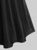 Plus Size Keyhole Cutout Cross Print Long Sleeve T-shirt -  