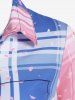 Chemise Grande Taille Boutonnée à Carreaux Couleur Ombre - Rose clair XL