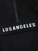 LOS ANGELES Embroidery Polar Fleece Hoodie -  