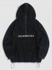 LOS ANGELES Embroidery Polar Fleece Hoodie -  