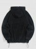 LOS ANGELES Embroidery Polar Fleece Hoodie -  