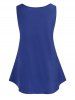 Plus Size Butterfly Print Lace Up Tent Tank Top -  