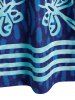 Plus Size Butterfly Print Lace Up Tent Tank Top -  