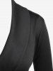Mini Robe Blazer avec Double Boutonnage de Grande Taille à Volants avec Nœud Papillon - Noir 2x | US 18-20