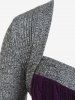 Robe Pull Bicolore en Tricot à Câble Grande Taille à Lacets - Concorde 1x | US 14-16