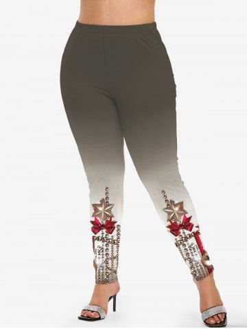 High-Waisted Embroidered Leggings