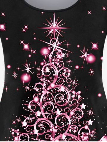 Plus Size 3D Sparkles Glitters Bowknot Printed Long Sleeves Tee