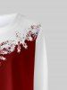 Kids Christmas Snowflake Ball Print Long Sleeve Tee Dress -  