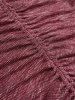 Faux Fur Cinched Cold Shoulder Long Sleeve Knitwear -  