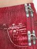 Plus Size 3D Printed Skinny Flocking Lined Leggings -  