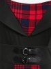 Plus Size Vintage Plaid Pin Up Dress -  