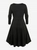 Plus Size Vintage Plaid Pin Up Dress -  
