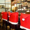 Housse de Chaise en Forme de Chapeau de Noël - Rouge 