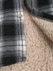 UNISEX Plaid Faux Sherpa Thermal Lined Fluffy Shacket -  