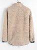 UNISEX Plaid Faux Sherpa Thermal Lined Fluffy Shacket -  