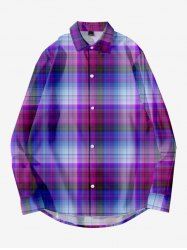 Mens Colorful Plaid Shirt -  