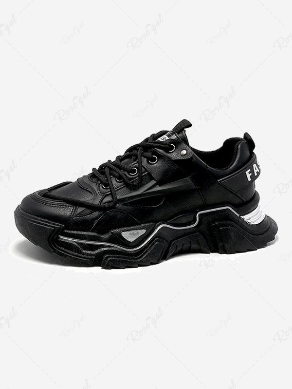 Chaussures de Sport à Talon Epais Lacets en Avant Noir EU 44