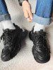 Chaussures de Sport à Talon Epais Lacets en Avant - Noir EU 44