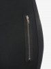 Pantalon Moulant Gothique Zippé Panneau en Maille Transparente - Noir 1X | US 14-16
