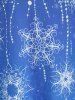 Plus Size Snowflake Print Mock Button Tunic Tee -  