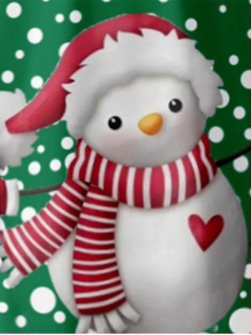 Kid Christmas Polka Dot Snowman Print Long Sleeve T-shirt Dress
