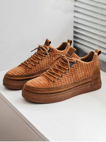 Corduroy Lace Up Skate Shoes