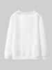 Sweat-shirt à Motifs de Flocons de Neige et Arbre de Noël - Blanc 140