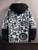 Paisley Pattern Fluffy Teddy Hooded Jacket -  